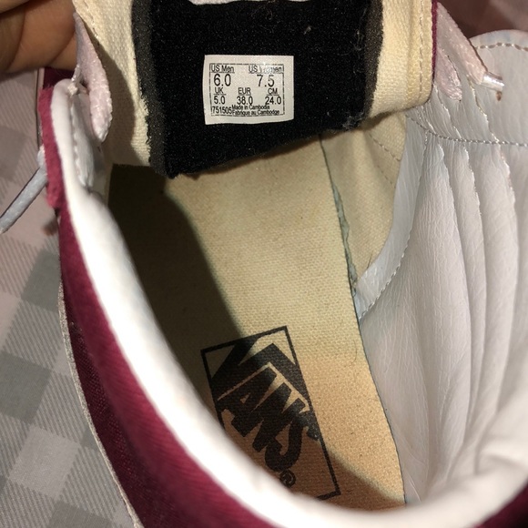 Maroon Hi-Top Vans - Picture 3 of 4